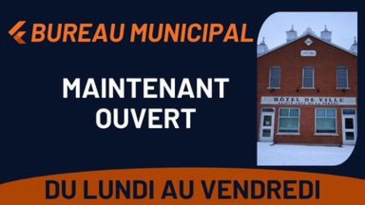 Réouverture du bureau municipal