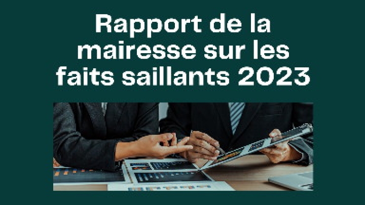 Rapport de la mairesse - faits saillants 2023