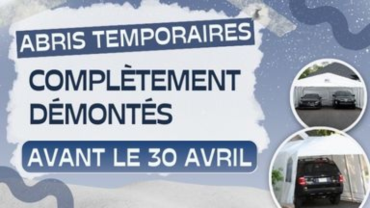 Démontage des abris tempo